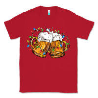 Red beer with christmas lights Classic Tee - FaDigitalArtStudio
