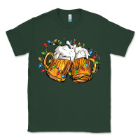 Sports Green beer with christmas lights Classic Tee - FaDigitalArtStudio
