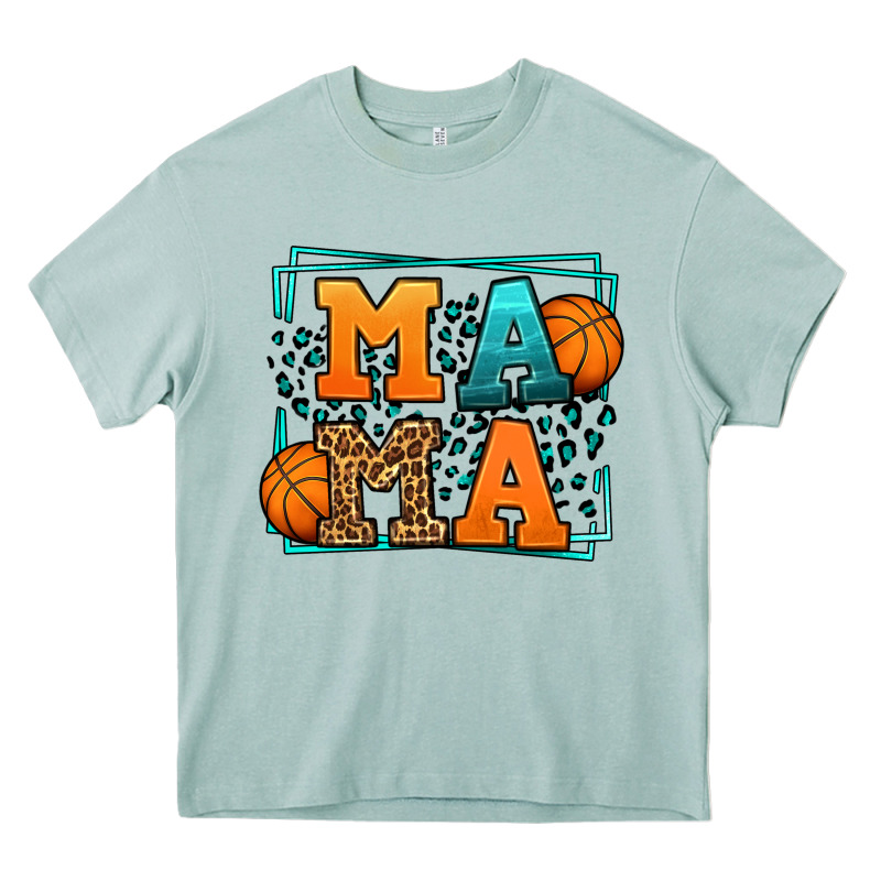 Leopard Basketball Mama Mother's Day Heavy Core Tee by LillyAllenDesigns | Teevron