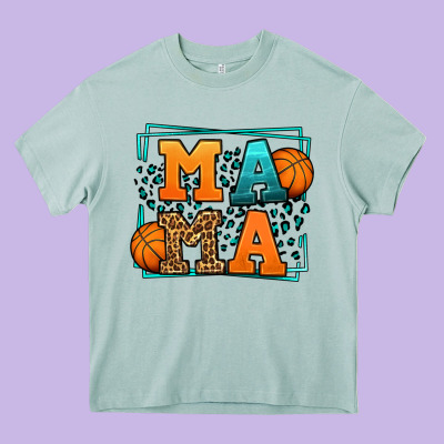 Leopard Basketball Mama Mother's Day Heavy Core Tee Designed By Lillyallendesigns