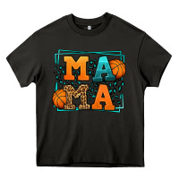 Asphalt leopard basketball mama Mother's Day Heavy Core Tee - LillyAllenDesigns