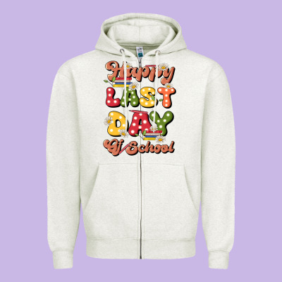 Happy Last Day Of School Zipper Hoodie Designed By Jahusdesignshop