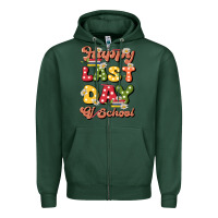 Sports Green happy last day of school Zipper Hoodie - JahusDesignShop