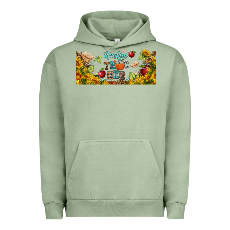 Thankful Teacher Fall Libbey Glass Urban Hoodie by BundleAndBundleShop | Teevron