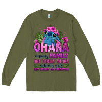 Army Green ohana means family Long Sleeve Tee - Zillion Design Studio