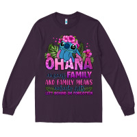 Plum ohana means family Long Sleeve Tee - Zillion Design Studio