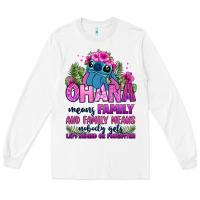 White ohana means family Long Sleeve Tee - Zillion Design Studio