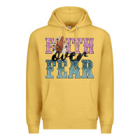 Antique Gold faith over fear Premium Hoodie - NancyCooperArtShop