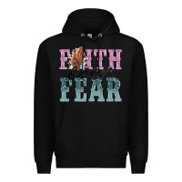 Black faith over fear Premium Hoodie - NancyCooperArtShop