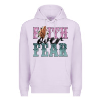 Lilac faith over fear Premium Hoodie - NancyCooperArtShop