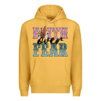 Mustard faith over fear Premium Hoodie - NancyCooperArtShop