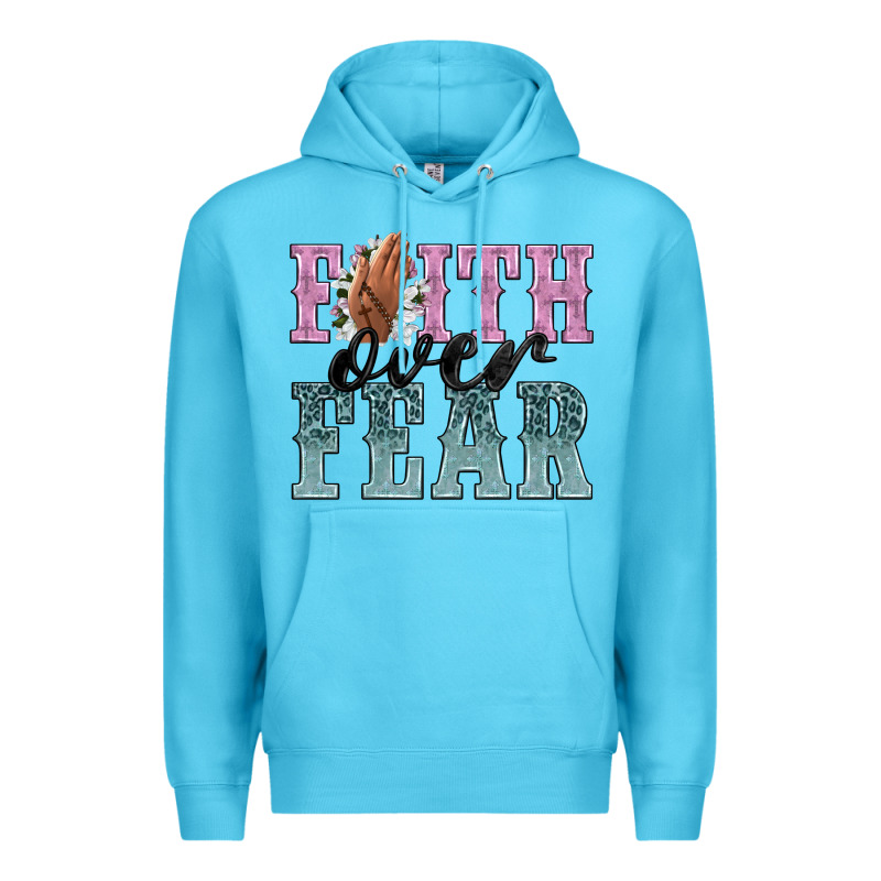 Faith Over Fear Premium Hoodie by NancyCooperArtShop | Teevron