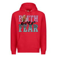 Red faith over fear Premium Hoodie - NancyCooperArtShop