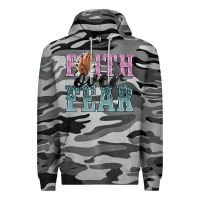 Slate Camo faith over fear Premium Hoodie - NancyCooperArtShop