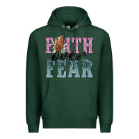 Sports Green faith over fear Premium Hoodie - NancyCooperArtShop