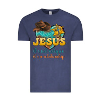 Vintage Denim jesus it s not religion it s a relationship Vintage Tee - texasbilliewilder