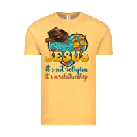 Vintage Mustard jesus it s not religion it s a relationship Vintage Tee - texasbilliewilder