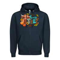 Navy hay fall heifer Zipper Hoodie - AdoDesignShop