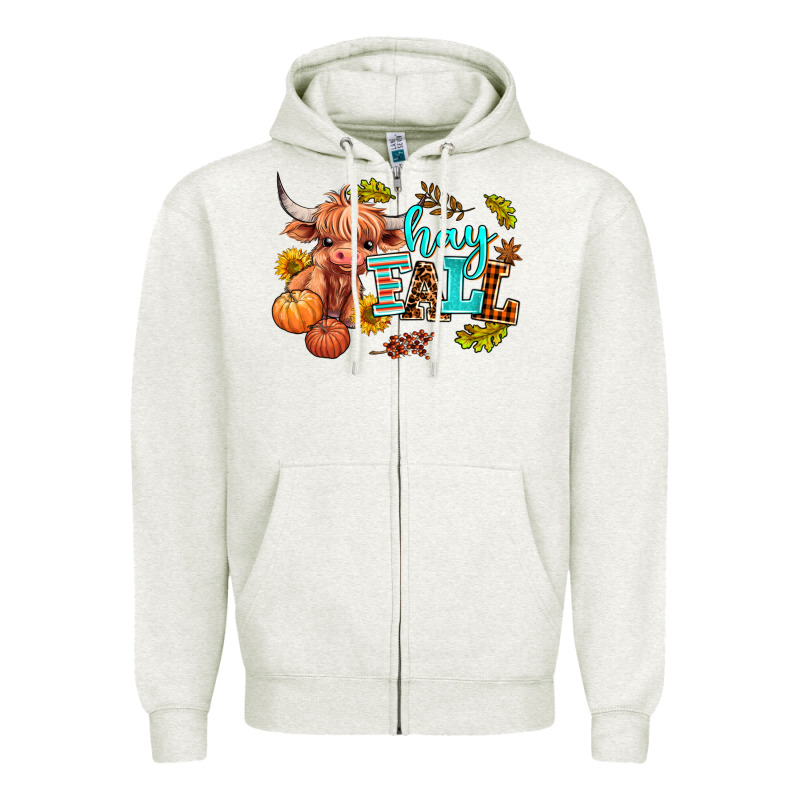 Hay Fall Heifer Zipper Hoodie by AdoDesignShop | Teevron
