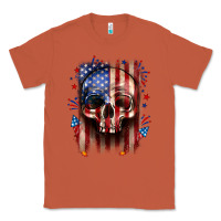 Copper 4th of July skull American flag Classic Tee - Neo Western