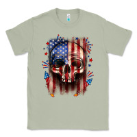 Matcha 4th of July skull American flag Classic Tee - Neo Western