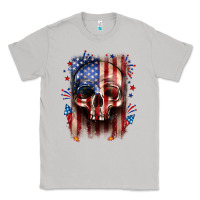 Moon Dust 4th of July skull American flag Classic Tee - Neo Western