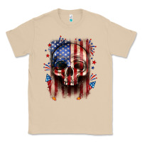 Mushroom 4th of July skull American flag Classic Tee - Neo Western
