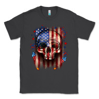 Smoke 4th of July skull American flag Classic Tee - Neo Western