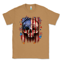 Toasted Coconut 4th of July skull American flag Classic Tee - Neo Western