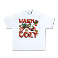 White warm and cozy Urban Heavy Tee - BarkalooDesign