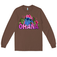 Chestnut ohana stitch Long Sleeve Tee - Zillion Design Studio