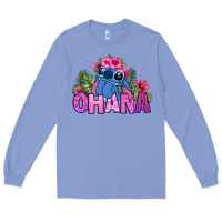 Colony Blue ohana stitch Long Sleeve Tee - Zillion Design Studio