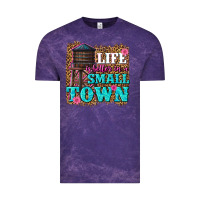 Cloud Purple life is better in a small town Vintage Tee - texasbilliewilder