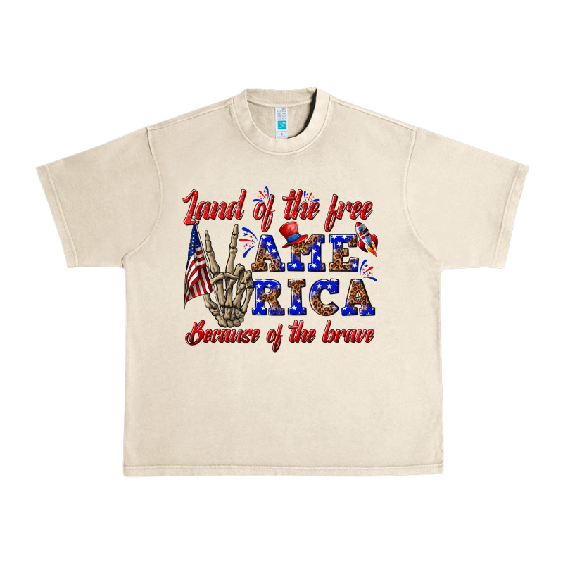 Land Of The Free America Because Of The Brave Urban Heavy Tee by texasbilliewilder | Teevron