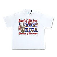 White land of the free america because of the brave Urban Heavy Tee - texasbilliewilder