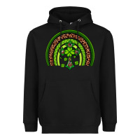 Black Western Shamrock Cross Rainbow Heavyweight Hoodie - Artiststas