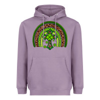 Lavender Western Shamrock Cross Rainbow Heavyweight Hoodie - Artiststas