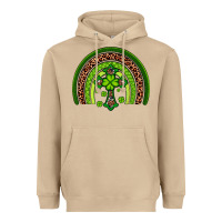 Mushroom Western Shamrock Cross Rainbow Heavyweight Hoodie - Artiststas