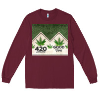 Burgundy 420 somewhere good vibes weed tumbler2 Long Sleeve Tee - CTS Tumbler Store