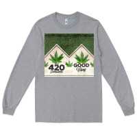 Heather Grey 420 somewhere good vibes weed tumbler2 Long Sleeve Tee - CTS Tumbler Store