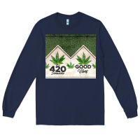 Navy 420 somewhere good vibes weed tumbler2 Long Sleeve Tee - CTS Tumbler Store