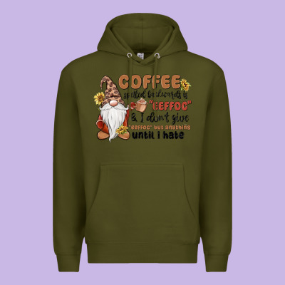 Coffee Spelled Backwards Is Eeffoc & I Don't Give Premium Hoodie Designed By Maliassmallbusiness