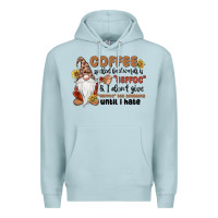 Blue Mist coffee spelled backwards is eeffoc & i don't give Premium Hoodie - MaliasSmallBusiness