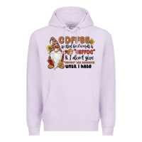 Lilac coffee spelled backwards is eeffoc & i don't give Premium Hoodie - MaliasSmallBusiness