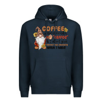 Navy coffee spelled backwards is eeffoc & i don't give Premium Hoodie - MaliasSmallBusiness