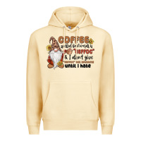 Pina Colada coffee spelled backwards is eeffoc & i don't give Premium Hoodie - MaliasSmallBusiness