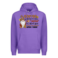 Purple coffee spelled backwards is eeffoc & i don't give Premium Hoodie - MaliasSmallBusiness