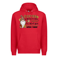 Red coffee spelled backwards is eeffoc & i don't give Premium Hoodie - MaliasSmallBusiness