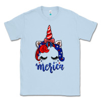 Dusty Blue 4th of July unicorn Classic Tee - Neo Western