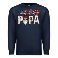 Navy american papa with gnome Premium Sweatshirt - NancyCooperArtShop